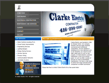 Tablet Screenshot of clarkeelectric.ca